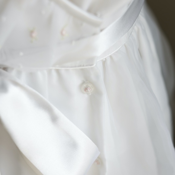 Strasburg Dress Heirloom White Organza Size 10  Flower Girl Special Occasion - Picture 10 of 13